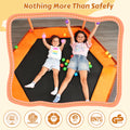 6ft Trampoline for Kids, Toddler Trampoline with Safety Enclosure Net, Ocean Balls, Indoor Outdoor Recreational Trampoline with with Jumping Mat, Birthday Gift for Kids Age 1-8, Orange