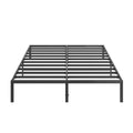 Metal Platform Bed Frame with Solid Metal Slat Support, Heavy Duty Metal Frame Twin Size, No Box Spring Needed for Kids, Teens, with 16.5'' Large Under Bed Storage Space, Black
