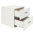 White Wood Chest Cabinet, SEGMART 16'' x 16'' x 16'' Durable MDF Wood Chest Cabinet with Metal Handles, Simple Bedroom Furniture Chest of Drawers for Closet to Storing Clothes, Cosmetic, S7973