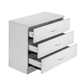 Segmart White Wood Chest Cabinet, 26" x 13" x 22" Durable MDF Wood Chest Cabinet with Metal Handles, Simple Bedroom Furniture Chest of Drawers for Closet to Storing Clothes, Cosmetic, S7933