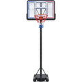 44 Inch Basketball Hoop for Kid, 4.8-10FT Height Adjustable Basketball Goal Outdoor, Portable Backboard System w/ 2 Wheels, Fillable Base, Basketball Goal System for Youth/Teens/Adult, Indoor/Outdoor