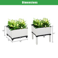 Segmart 2PCS Raised Garden Bed, Outdoor Free Splicing Injection Plastic Raised Planting Box, Elevated Planter Box with Legs for Outdoor Patio, Deck, SS2236