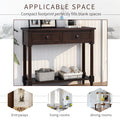 Entry Table with Drawers, SEGMART Wooden Console Table Sofa Table with Storage, Foyer Table Entryway Table with Shelf, Modern Console Table for Living Room Entryway Hallway Foyer Study, Espresso,H2320
