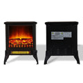 Personal Space Heater, 14" Portable Fireplace Infrared Quartz Heater with 3D Flame Effect, Free Standing Fireplace Stove Heater, Overheat and Tip-Over Protection, for Indoor Outdoor Home Use