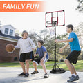 Basketball Hoop for Kids Outdoor Basketball Goal Portable Basketball System Set with Height Adjustable 7.5ft - 9.2ft with Wheels for Children Indoor/Outdoor Sports Red