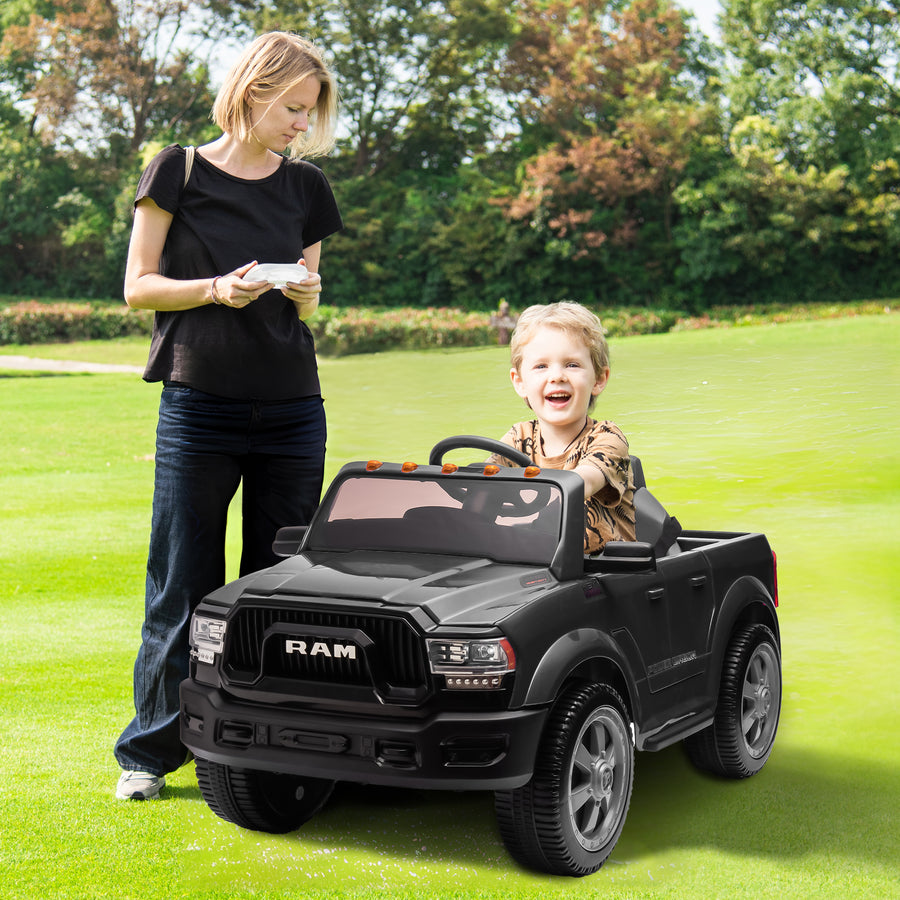 Licensed Toyota Tacoma Electric Ride on Vehicle for Kids, 12V Powered Ride on Car Toys with Remote Control, LED Lights, MP3 Player, Black
