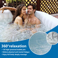SEGMART 4-6 Person Inflatable Hot Tub Spa with 130 Jets, 73" Outdoor Spa Blow Up Hottub, Outdoor Portable Hottub with Insulated Cover, Floor Protector