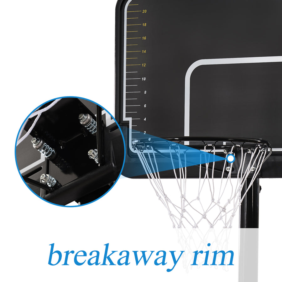 Basketball Hoop Outdoor, SEGMART 6.6ft-10ft Adjustable Basketball Hoop, Portable Basketball Hoop with Wheels, Basketball Hoop with Backboard, Outdoor Basketball Game Play Set for Adult/Teen, LLL4416