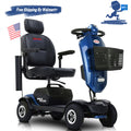 300W Motor Compact Mobility Scooter With Windshield, 300 lbs Capacity Compact Mobility Scooter Wheelchair for Adults, Outdoor Mobility Scooter with Cup Holders & USB Charging Port, SS1906