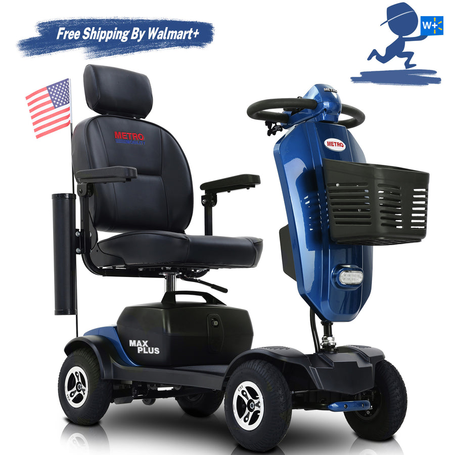 300W Motor Compact Mobility Scooter With Windshield, 300 lbs Capacity Compact Mobility Scooter Wheelchair for Adults, Outdoor Mobility Scooter with Cup Holders & USB Charging Port, SS1906