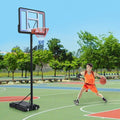 44 Inch Basketball Hoop for Kid, 4.8-10FT Height Adjustable Basketball Goal Outdoor, Portable Backboard System w/ 2 Wheels, Fillable Base, Basketball Goal System for Youth/Teens/Adult, Indoor/Outdoor