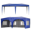 10'x20' Pop Up Outdoor Canopy with Adjustable Leg Heights, SEGMART Foldable Gazebo Tent with Carry Bag, Portable Event Instant Tent Gazebo with Removable Sidewalls for Parties Wedding Camping, Beige