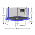 SEGMART 14FT Trampoline with Enclosure for Kids, Recreational Trampolines with Ladder and Basketball Hoop, Outdoor Trampoline with Galvanized Anti-Rust Coating for Indoor Outdoor Backyard