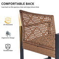 Segmart 4 Piece Patio Conversation Set, PE Rattan Patio Furniture Set with Coffee Table, All-Weather Outdoor Sofa Set with Cushion for Porch, Backyard, Balcony - Light Brown