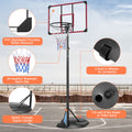 Basketball Hoop for Kids Outdoor Basketball Goal Portable Basketball System Set with Height Adjustable 7.5ft - 9.2ft with Wheels for Children Indoor/Outdoor Sports Red