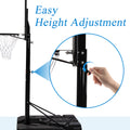 Basketball Hoop Outdoor, SEGMART 6.6ft-10ft Adjustable Basketball Hoop, Portable Basketball Hoop with Wheels, Basketball Hoop with Backboard, Outdoor Basketball Game Play Set for Adult/Teen, LLL4416