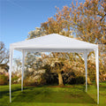 10' x 10' Canopy Tent without Sidewalls, Upgraded Backyard Tent for Parties, White Party Wedding Tent for Outside, Patio Gazebo Tent BBQ Shelter Pavilion for Camping Parties Garden Pool, L4776