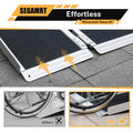 Segmart Wheelchair Ramp 7FT, 600lbs Wide 28.3'' Aluminum Portable Foldable Handicap Ramp for Home Threshold Doorways, Folding Steps Ramp for Curb Vehicle Entry Mobility Scooter Vans SUV, Black