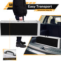 Segmart Wheelchair Ramp 7FT, 600lbs Wide 28.3'' Aluminum Portable Foldable Handicap Ramp for Home Threshold Doorways, Folding Steps Ramp for Curb Vehicle Entry Mobility Scooter Vans SUV, Black
