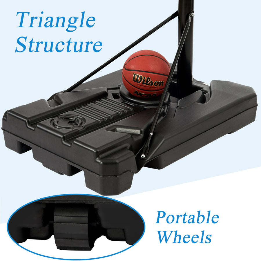 Basketball Hoop Outdoor, SEGMART 6.6ft-10ft Adjustable Basketball Hoop, Portable Basketball Hoop with Wheels, Basketball Hoop with Backboard, Outdoor Basketball Game Play Set for Adult/Teen, LLL4416