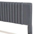 Full-Size Upholstered Platform Bed with Trundle, Upholstered Bedframe w/2 Storage Drawers for Kids, Teens, Mattress Foundation for Bedroom, Guestroom, Dorm, No Box Spring Required, Gray