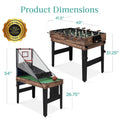 16-in-1 Multi Game Table for Home, Folding Combo Game Table Set with Ping Pong, Foosball, Basketball, Air Hockey for Game Room, Game Table with Archery, Chess, Checkers, Shuffleboard, Bowling