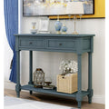 Entryway Table with Drawers, SEGMART Console Table with Storage, Solid Wood Vintage Sofa Table with Bottom Shelf, Modern Entry Table Hallway Table for Living Room Entryway Hallway Foyer
