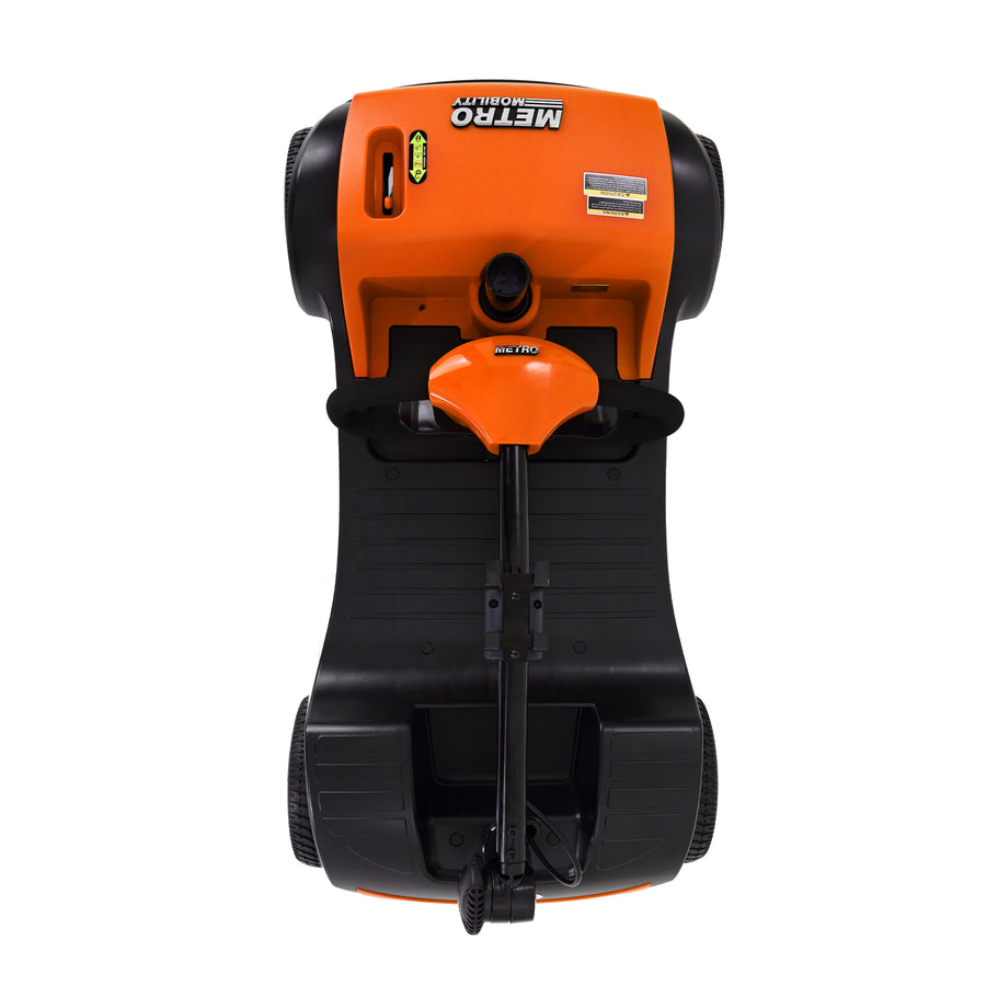 Segmart Mobility Scooter for Seniors, 20''W 4 Wheel Compact Mobile for Travel, Charger & Basket Included, Orange