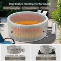 65" Inflatable Hot Tub, Segmart 3 to 5 Person Outdoor Hot Tub, Round Portable Home Spa with 100 Soothing AirJets, Lockable Cover, and Storage Bag, Max. 104°F