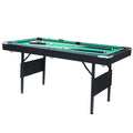 SEGMART 5.5 Ft 3 In 1 Pool & Table, Tennis Multigame Table, Multifunctional Billiard Table, Dining Table, Indoor Game Table, All Accessories Included, Black with Green Felt