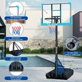 Swimming Pool Basketball Hoop, 4ft to 6.5ft Height-Adjustable Poolside basketball goal, 13 Inch Stainless Steel Rim for Adults & Kids