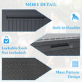 Segmart 90 Gallon Deck Box, All-Weather Outdoor Storage Box for Patio Furniture Cushions, Garden Tools & Pool Toys, Lockable Resin Storage Box, Waterproof & Tool-Free Assembly - Gray