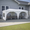 10x20 FT Foldable Outdoor Canopy with 6 Removable Sidewalls, SEGMART Pop Up Gazebo Tent with Adjustable Leg Heights, Portable Canopy Tent with Carry Bag for Party Wedding Events Beach BBQ, White