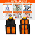 Heated Vest Size Adjustable, Rechargeable USB Heating Vest for Men Women, Lightweight Warm Vest 11 Heating Panels for Hunting Camping Hiking, Battery Not Included