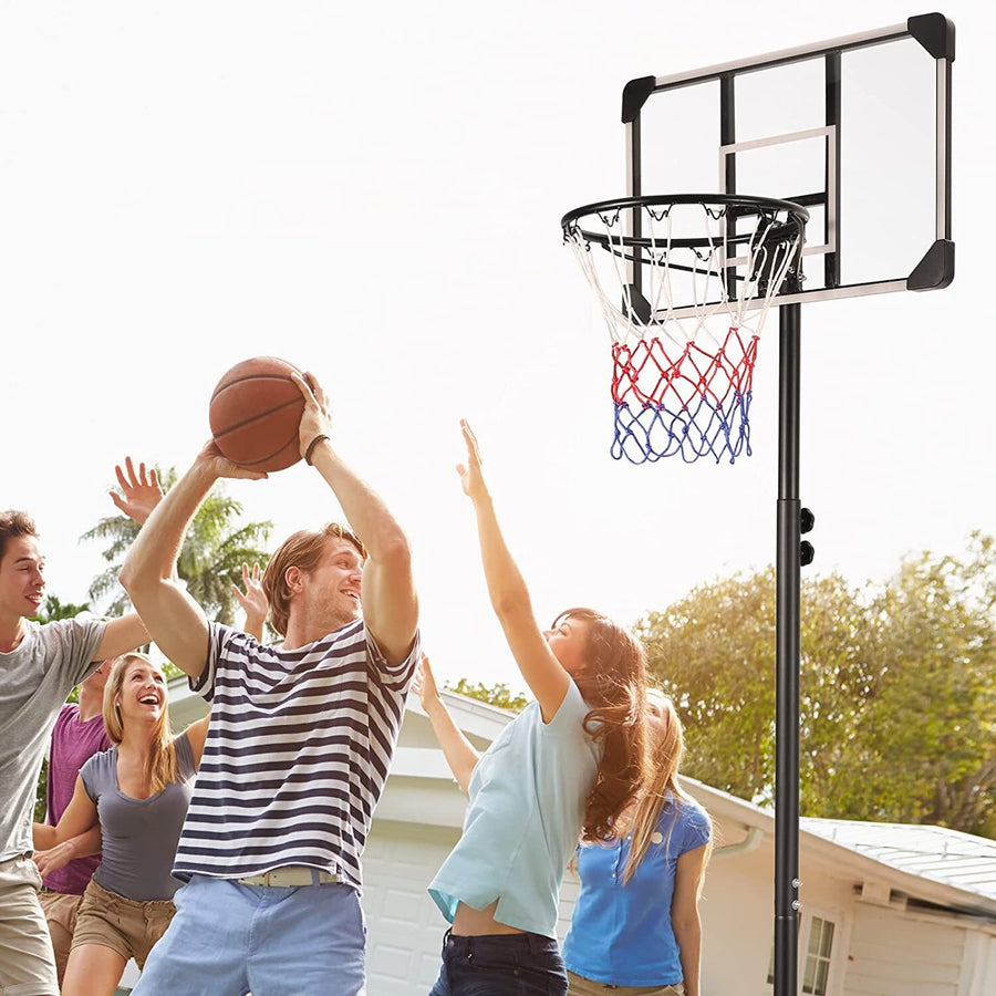 Basketball Hoops for Kids, SEGMART 6.88'-7.45' Adjustable Portable Basketball Hoop, Basketball Goal Outdoor Basketball Hoop with Backboard/Metal Stand, Indoor Outdoor Basketball Game Play Set,LLL4411