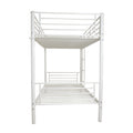 Bunk Bed Twin over Twin, SEGMART Metal Twin over Twin Bunk Bed Frame, Kids Bunk Beds for Small Rooms, Solid Metal Bunk Beds for Kids/Adults, with Ladder/Safety Rail, No Box Spring Needed, White, H1364