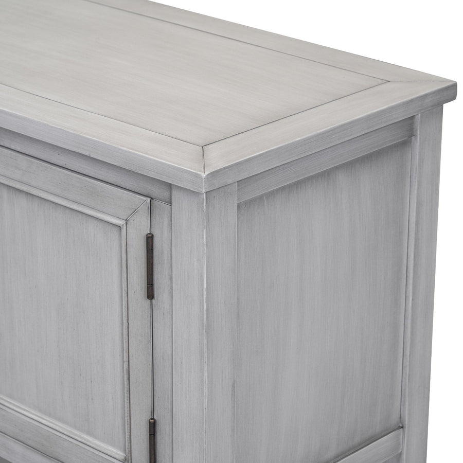 Console Table Buffet Sideboard, Upgraded Buffet Cabinet Sideboard with 4 Storage Drawers 2 Cabinets and Bottom Shelf, Wood Console Table Storage Cabinet for Dining Room Home, Antique Gray