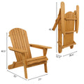 Segmart Folding Adirondack Chair, Pre-Assembled Premium Wood Lounge Chair Perfect for Outdoor Patio, Deck, Garden, Backyard, Lawn, Beach, Camping and Fire Pit Seating