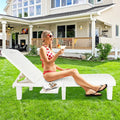Adjustable Patio Lounge Chairs, Pool Chaise Lounge, Outdoor Chaise Recliner for Patio Pool Beach | Adjustable with 5 Positions | Waterproof | Easy to Assemble | Max Weight 330 lbs | Set of 1