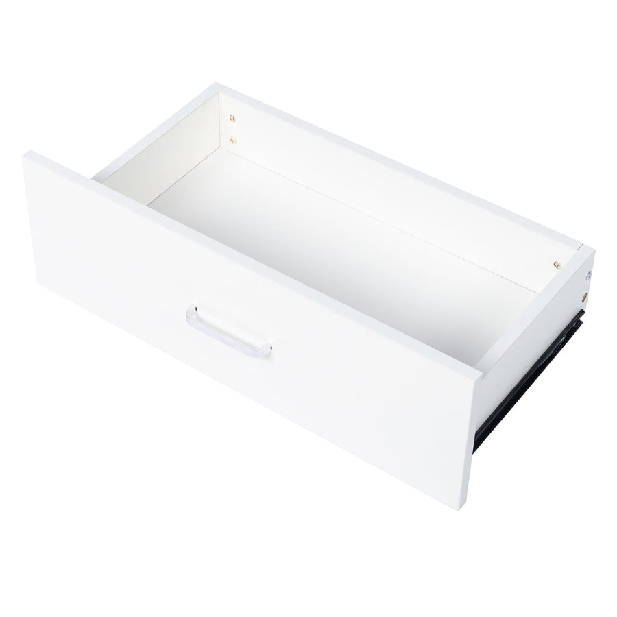 White Wood Chest Cabinet, SEGMART 26'' x 13'' x 29'' Durable MDF Wood Chest Cabinet with Metal Handles, Simple Bedroom Furniture Chest of Drawers for Closet to Storing Clothes, Cosmetic, S7893