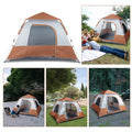 4 person Tent Instant Pop up Tents for Camping, Dome Tent Camping Tent with Screened-In Porch, Cabin Tent for Camping with Camping Accessories Sets Up in 60 Seconds, Brown, S10433