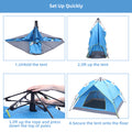Segmart Pop-Up Beach Tent for 2-3 Person, Lightweight Outdoor Portable Waterproof Beach Tent with Carry Bag, Sun Shelter Canopy with UPF 50+ UV Protection, Easy Setup, Blue