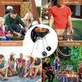 Segmart Kettle Charcoal Grill, 18 Inch Portable Camping BBQ Grill with Wheels for Outdoor Cooking Picnic Barbecue, Black
