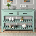 Clearance! 45''x15''x31'' Console Table with Drawers, Wood Buffet Sideboard Desk with 2 Cabinets and Bottom Shelf, Retro Tall Console Table Entryway Table Accent Table for Entryway, S5343