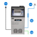 Commercial Ice Maker Machine, Portable Freestanding Built-In Stainless Steel Ice Maker, 110lbs/24h, 33lbs Storage, Under Counter Automatic Ice Machine for Restaurant Bar Cafe, ETL Listed, S6133