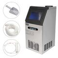 Commercial Ice Maker Machine, Portable Freestanding Built-In Stainless Steel Ice Maker, 110lbs/24h, 33lbs Storage, Under Counter Automatic Ice Machine for Restaurant Bar Cafe, ETL Listed, S6133