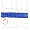 Segmart Dog Agility Equipments, Dog Agility Course Backyard Set with Tunnel, Agility Hurdle, 6 Weave Poles, Jump Ring, Pause Box and Storage Bag, Obstacle Course Jumping Practice Outdoor Game