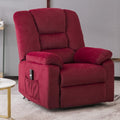 Electric Power Lift Recliner, Heavy Duty 300lbs Classic Velvet Sofa Chair for Elderly, Ergonomic Lounge Single Sofa with 3 Positions Lift, Plush Arms and Remote Control, Storage Pockets, Red, SS443