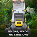 40V Yellow Lawn Mower for Backyard, Lawn Mower with 5 Adjustable Heights, Battery and Charger Included, 3-in-1 Walk-Behind Lawn Mowers