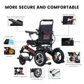 Segmart Foldable Electric Wheelchairs for Adults & Disabled, 300LBS Durable Lightweight Portable Power Carry Wheelchair Travel up to 15 Miles, Black